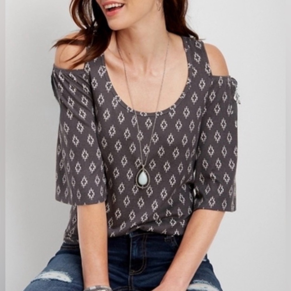 💥Tea n Rose Burgundy Paisley Top M